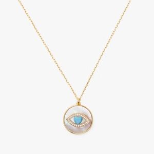 Kate spade lucky charm mother of pearl evil eye luck pendant